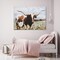 20"x28" Texas Longhorn Cattle Pictures Wall Decor Canvas Wall Art 3 Piece Framed Wall Art
